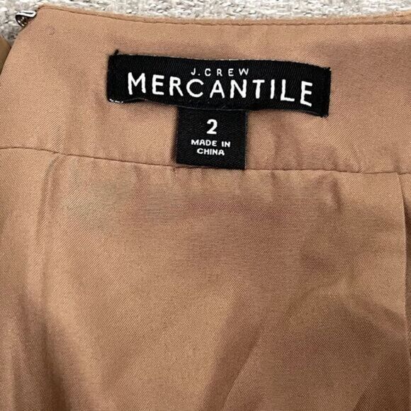 J. Crew Mercantile Women's‎ 2 Brown Wool Blend Back Zip Knee-Length Skirt - Picture 6 of 11